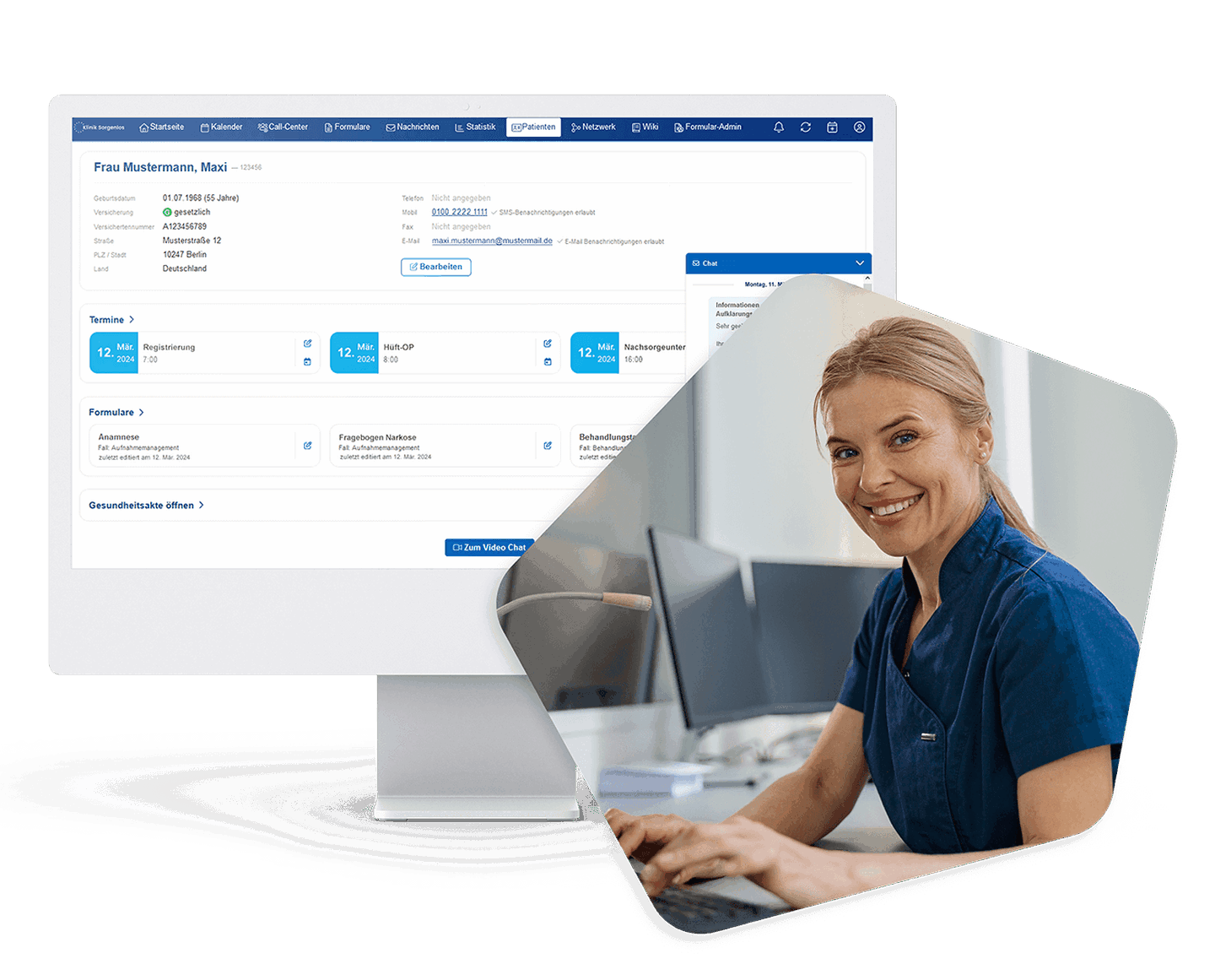 Samedi Patientenportal Professional Dashboard