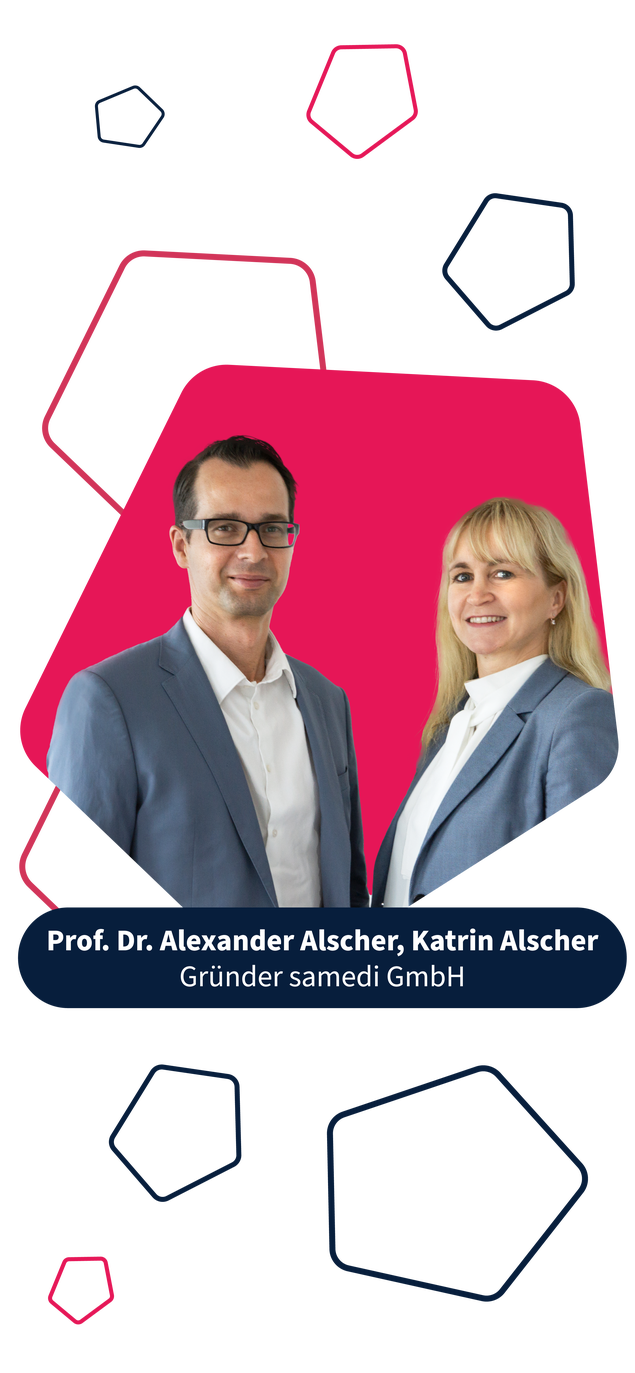Die Gründer der samedi GmbH, Professor Alexander Alscher und Katrin Alscher.