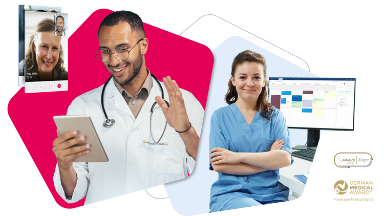 Samedi klinik und praxissoftware header