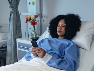 African american female patient lying in hospital 2021 09 02 08 06 06 utc