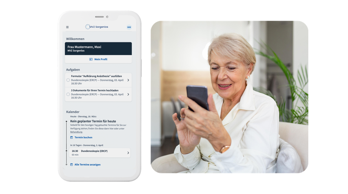 Samedi Patienten Account optimierte UI