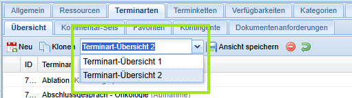 Terminart Übersicht 3