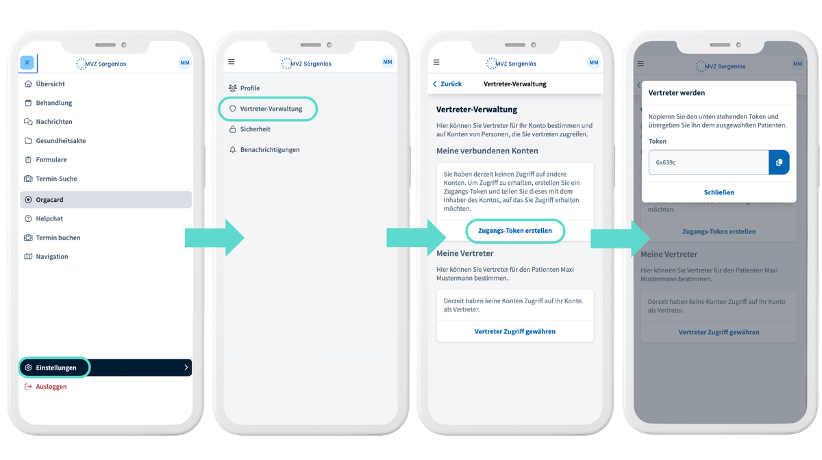 Samedi Patienten Account Vertreter Verwaltung How to mobil