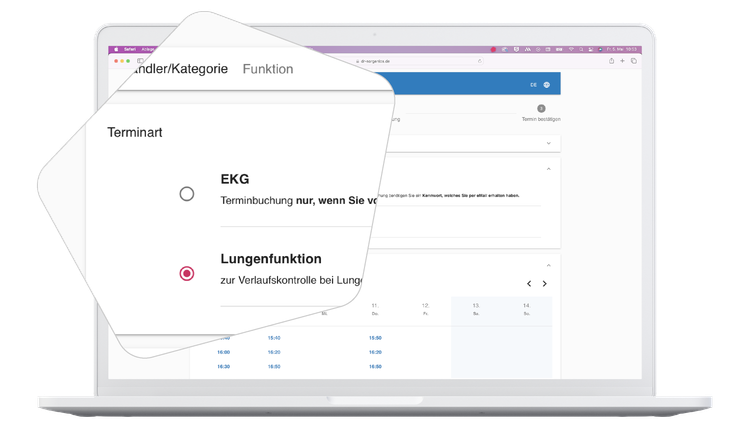 Samedi online terminvergabe individuelle terminarten final 01