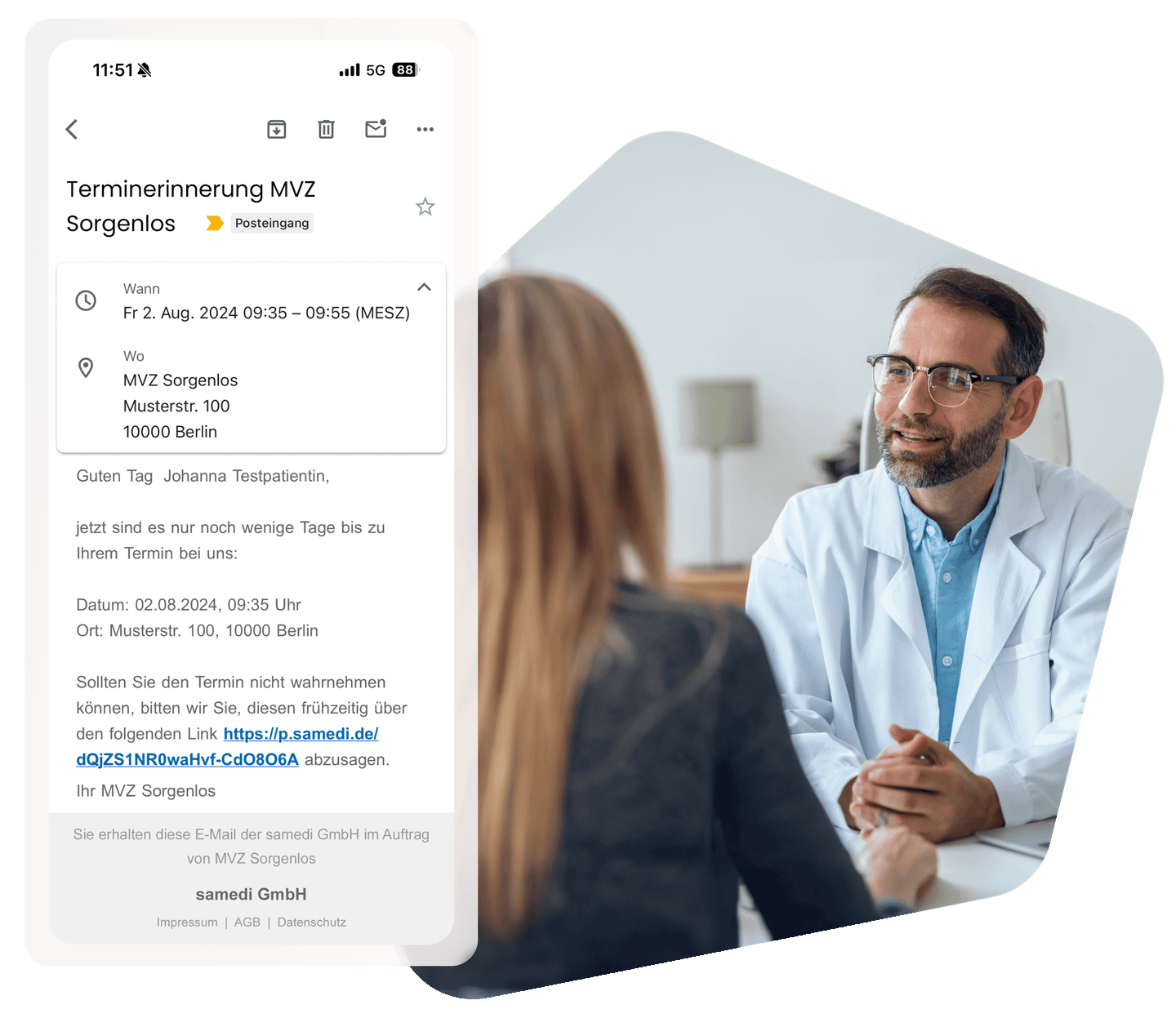 MVZ software Terminerinnerung