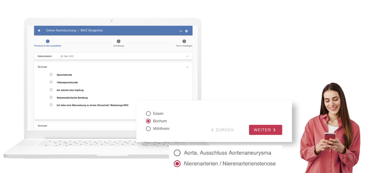 Online Terminvergabe Indivuelle Buchungsmaske samedi