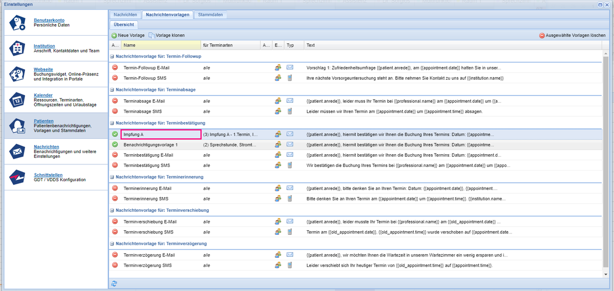 Nachrichtenvorlagen schritt2 1