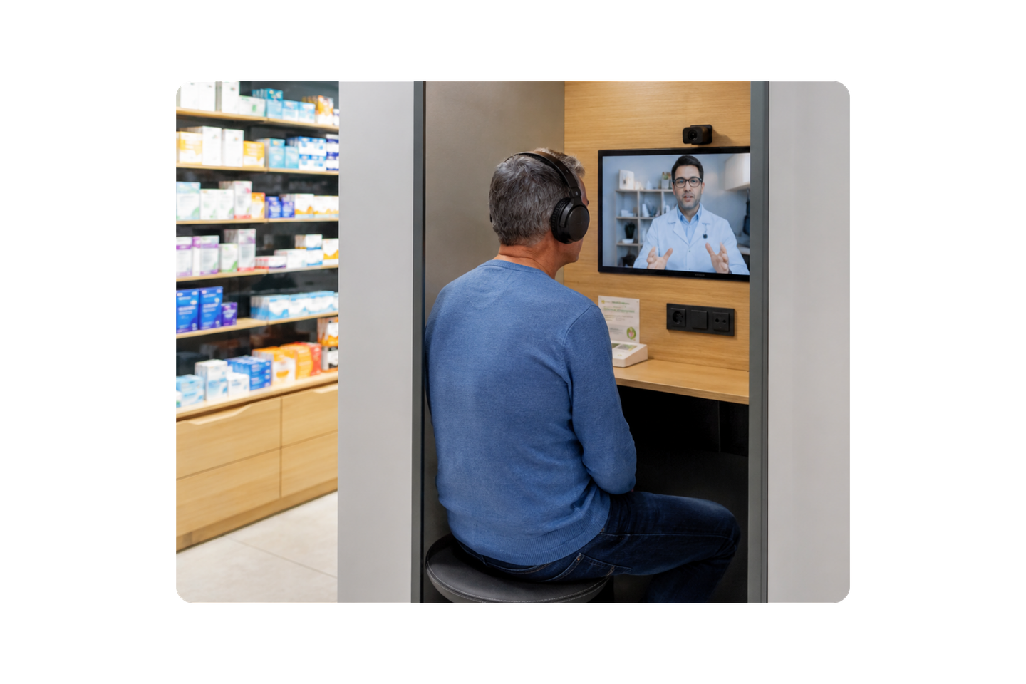 Assitierte Telemedizininder Apotheke samedi