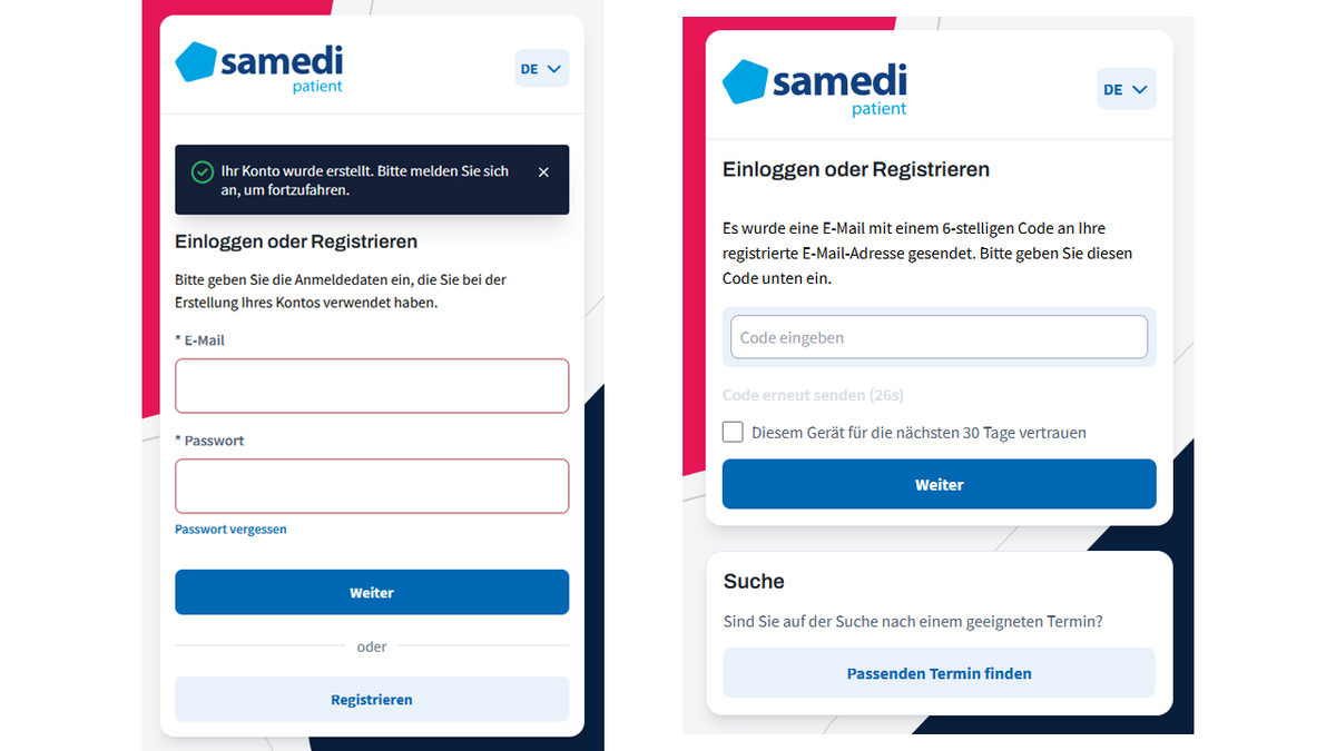 OTP Registrierung